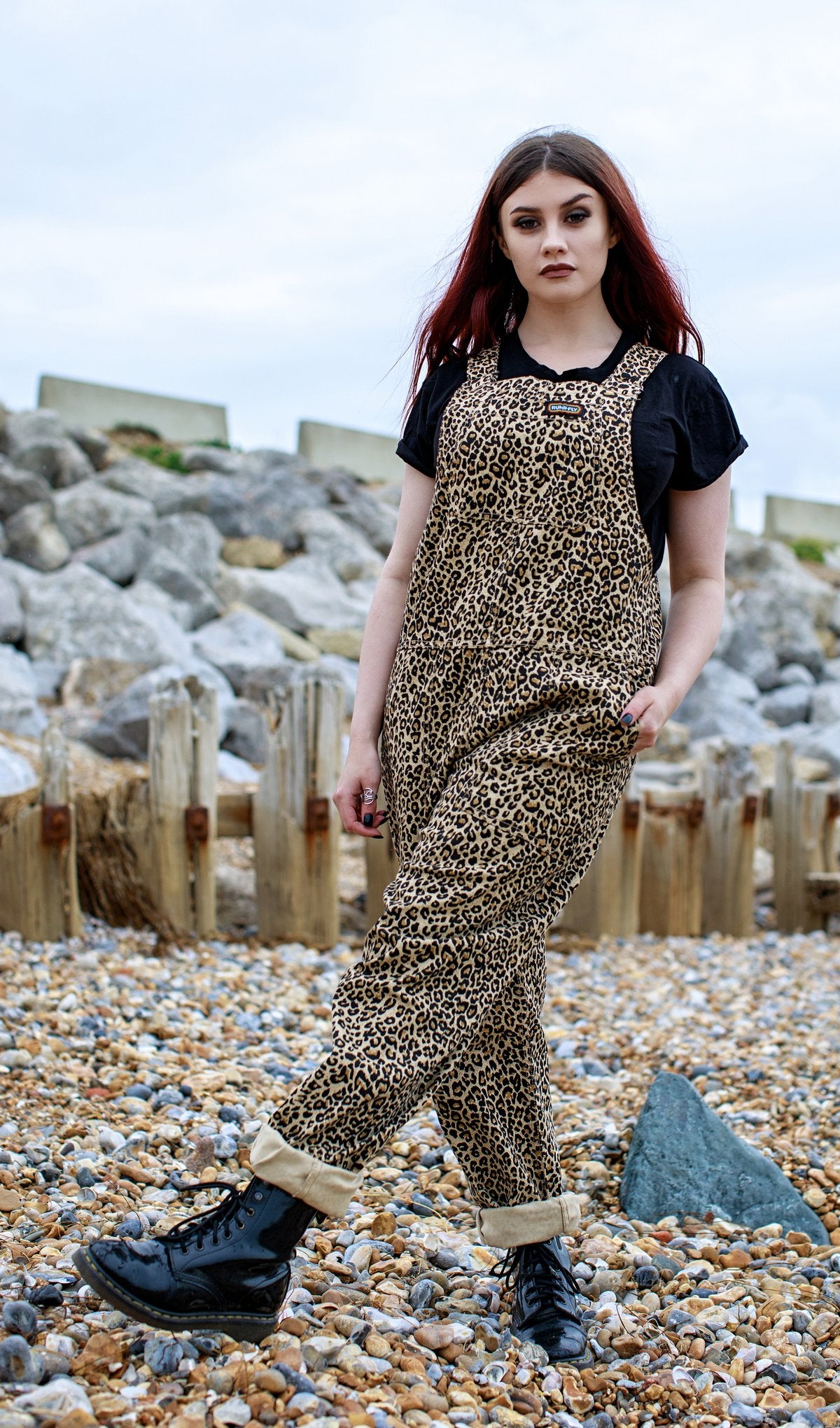 Leopard Twill Dungarees - Run & Fly