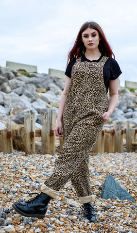 Leopard Twill Dungarees - Run & Fly