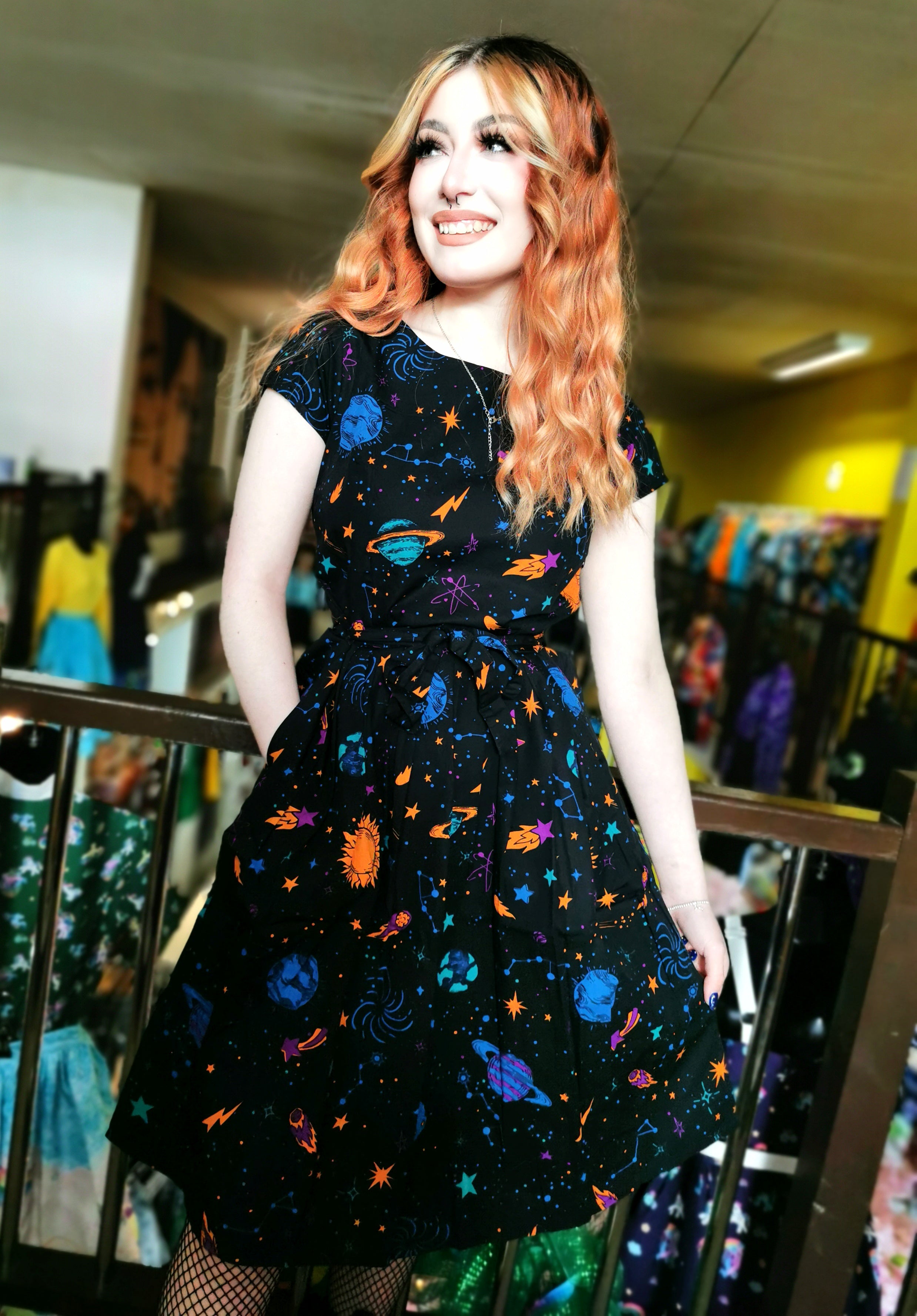 Cosmic Space Tea Dress - Run & Fly