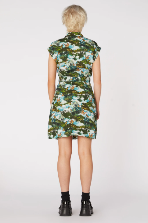 Butterfly Scenic Cotton Shirt Dress - Dangerfield