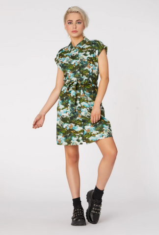 Butterfly Scenic Cotton Shirt Dress - Dangerfield