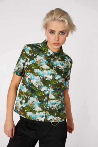 Butterfly Scenic Cotton Blouse - Dangerfield