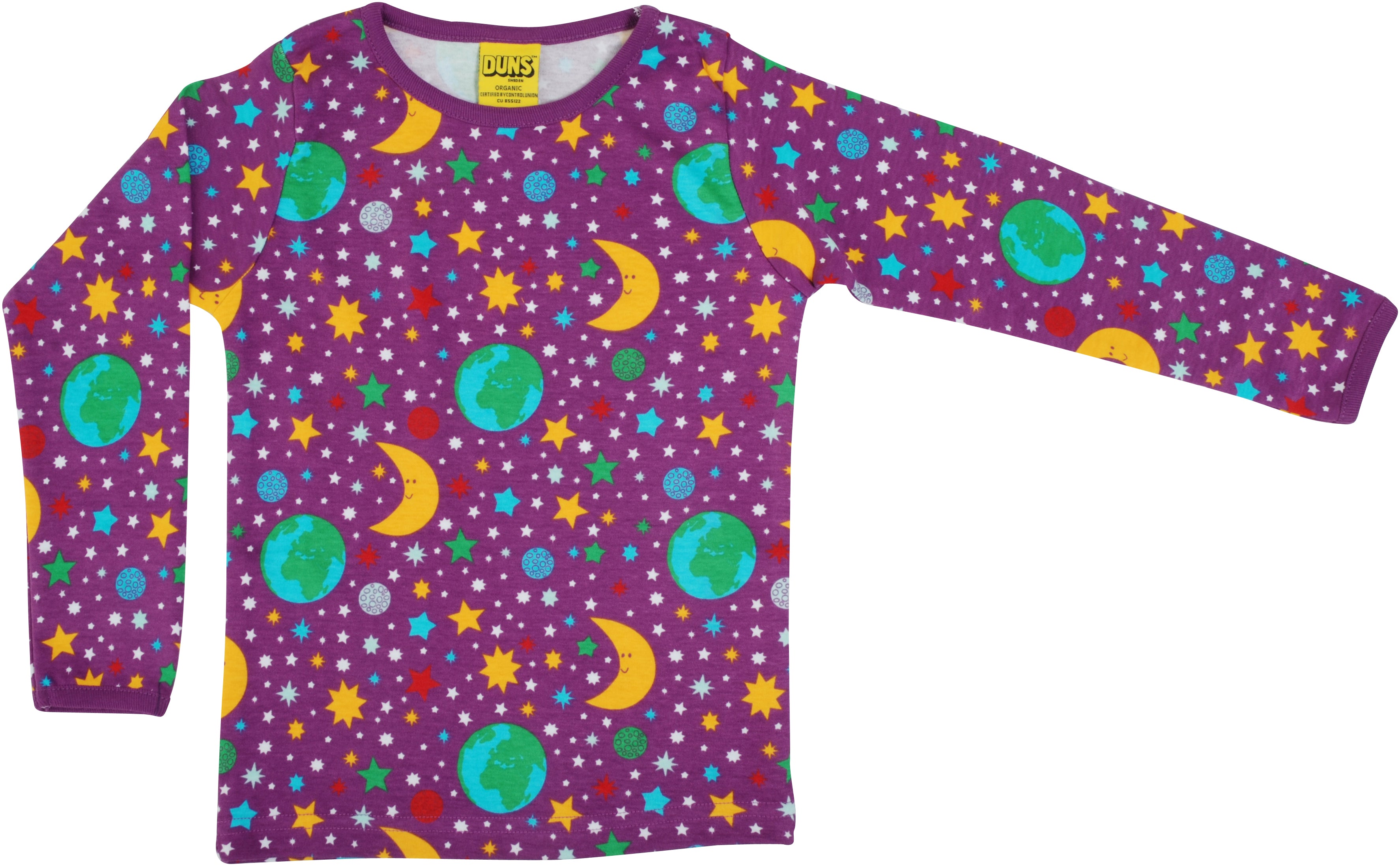 Children and Adult's Mother Earth Violet Organic Long Sleeved T-Shirt - Duns Sweden
