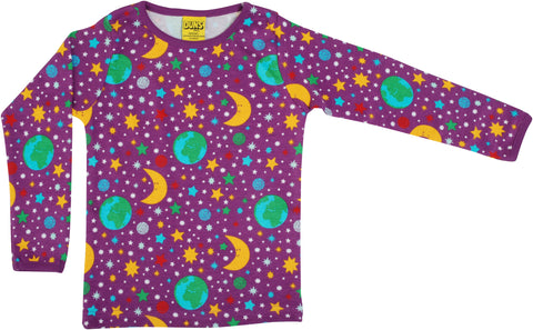 Children and Adult's Mother Earth Violet Organic Long Sleeved T-Shirt - Duns Sweden