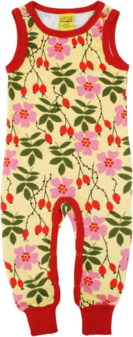 Children's Rosehip Yellow Organic Dungarees - Duns Sweden