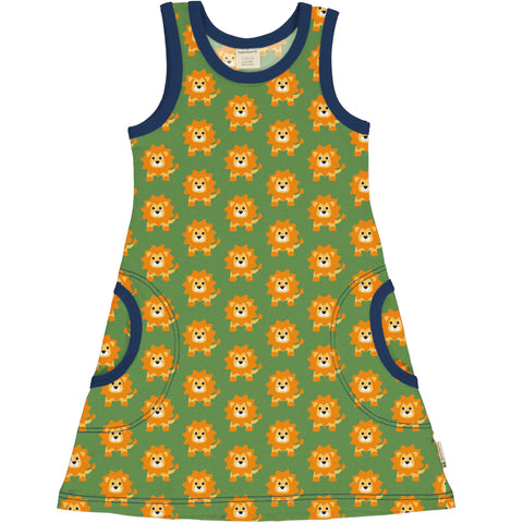 Children's Lion 2 Sleeveless Dress - Maxomorra (Last Available)