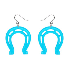 Horseshoe Glitter Resin Drop Earrings - Erstwilder My Little Pony
