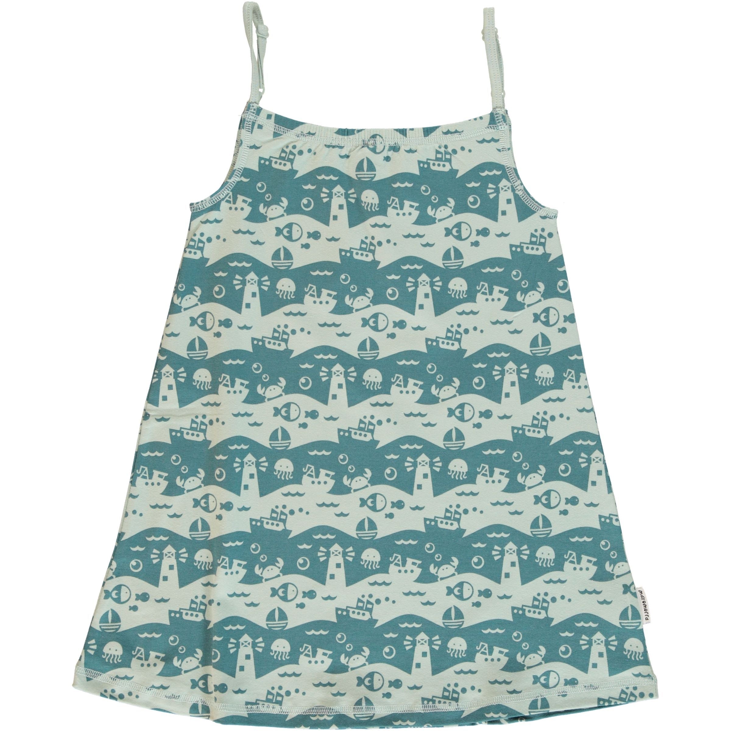 Children's Ocean Landscape Spaghetti Dress - Maxomorra (Last Available)