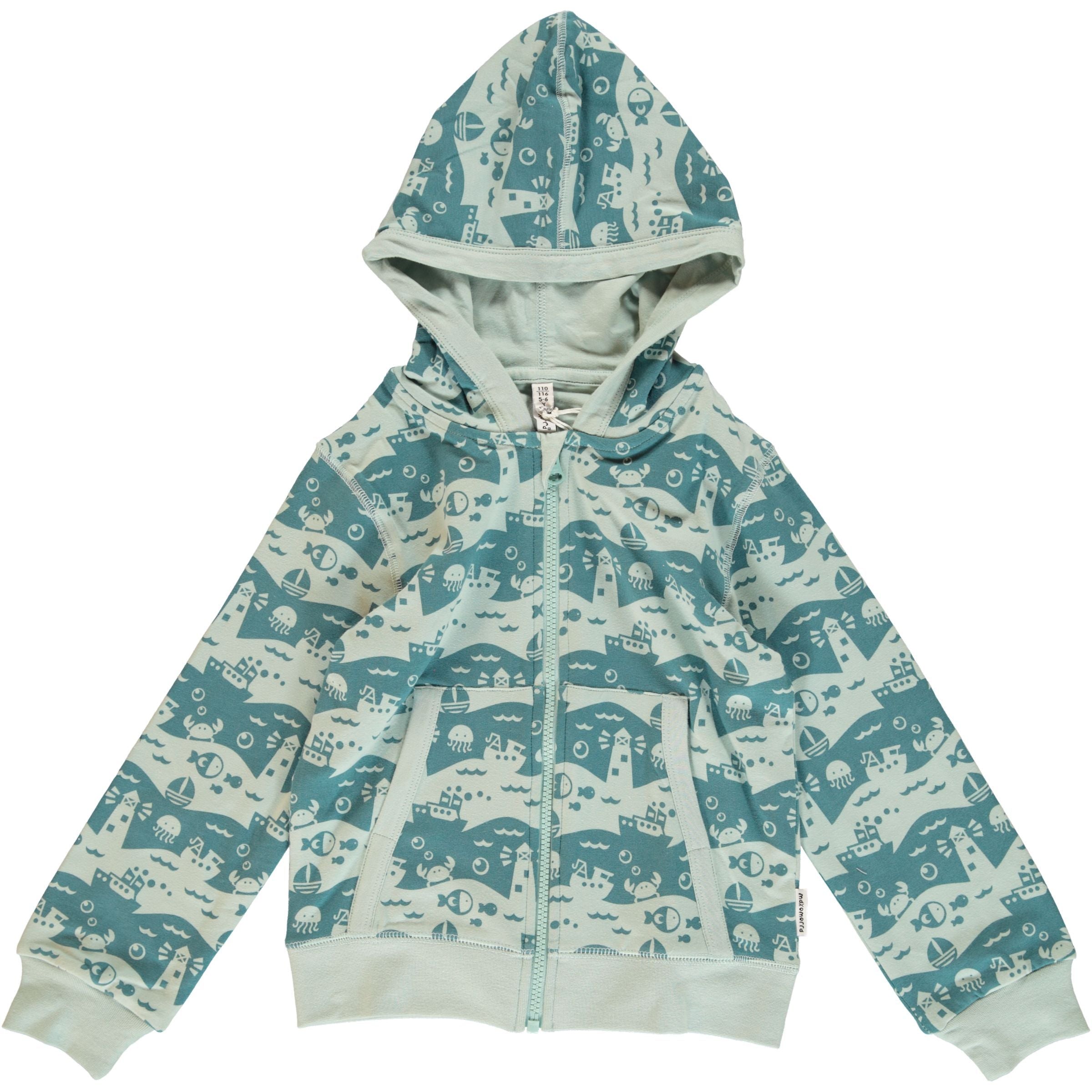 Children's Ocean Landscape Zip Hoodie - Maxomorra