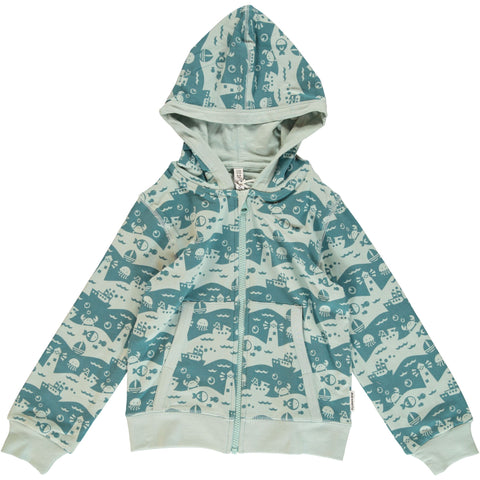 Children's Ocean Landscape Zip Hoodie - Maxomorra