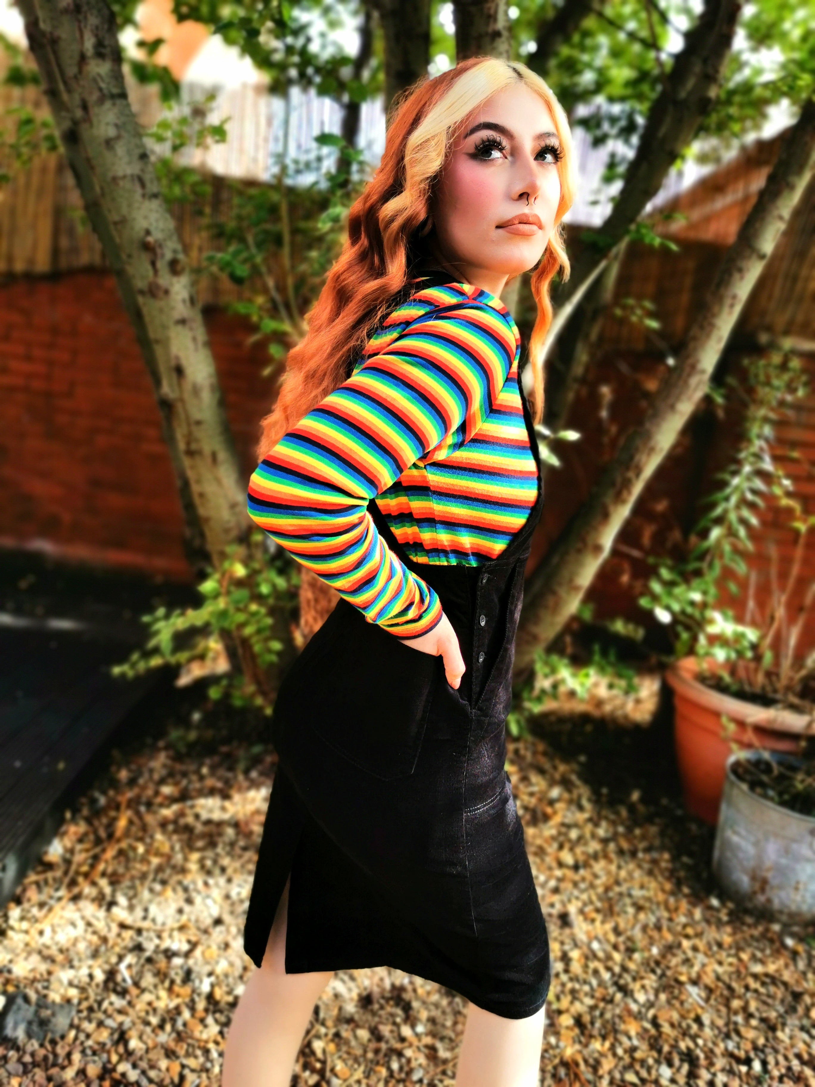 Black Long Pinafore - Run & Fly