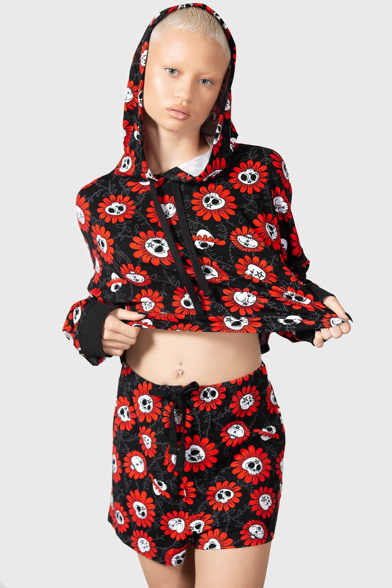Gloom Daze Crop Hoodie - Killstar
