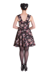 Idaho Black Sugar Skull Mini Dress - Hell Bunny (Last Available)
