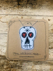 Skull Glitter Necklace - Bumblebee Design Treasures