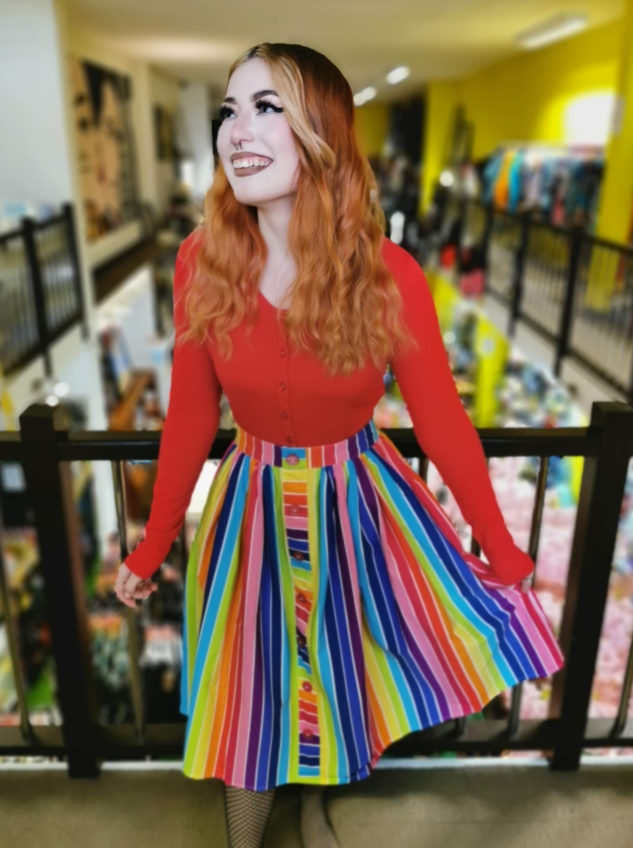 Over The Rainbow 50's Skirt - Hell Bunny