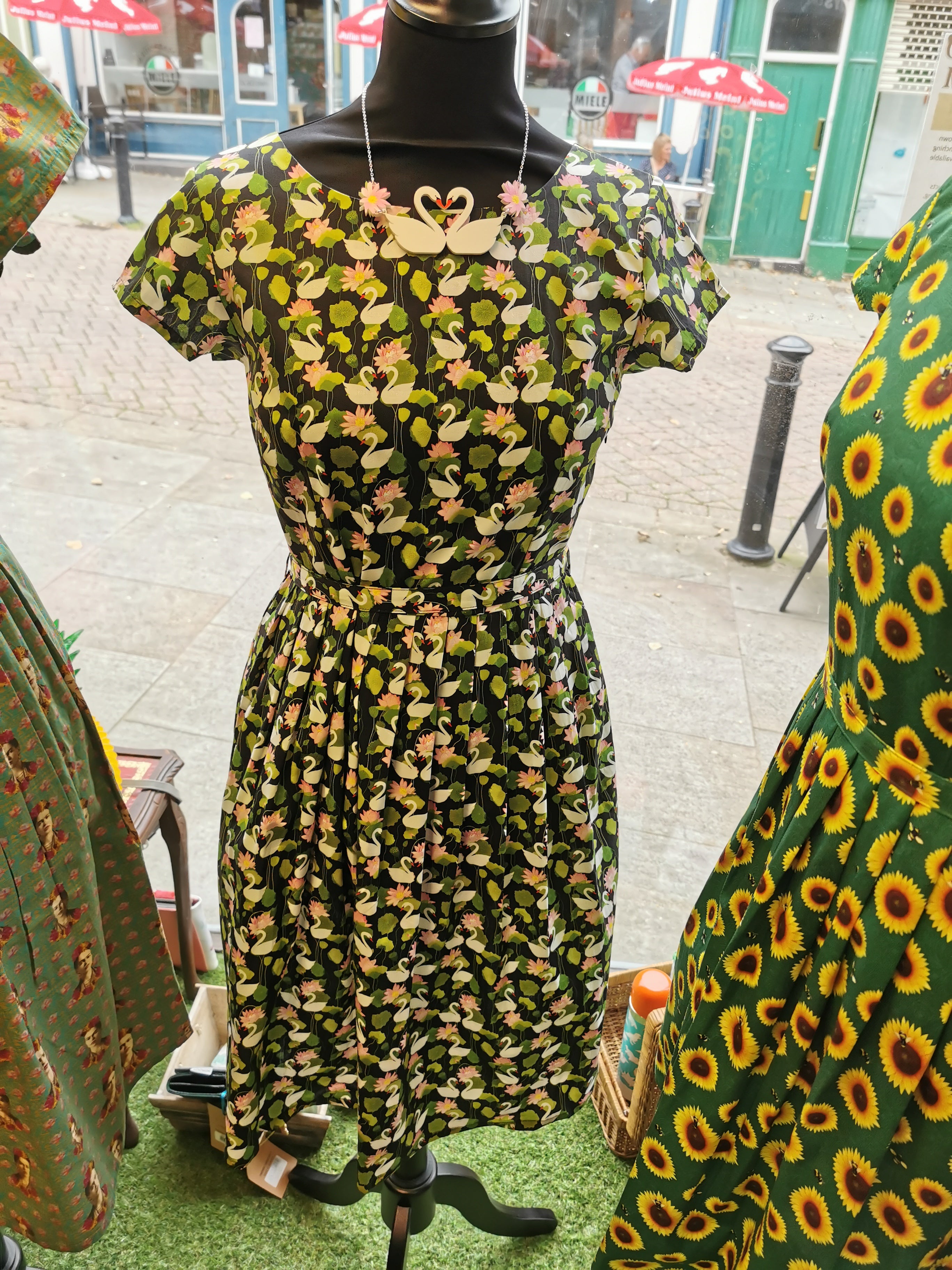 Swan Floral Tea Party Dress - Run & Fly (Last Available)
