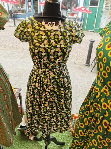 Swan Floral Tea Party Dress - Run & Fly (Last Available)