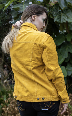 Retro Vintage Gold Cord Western Jacket - Run & Fly