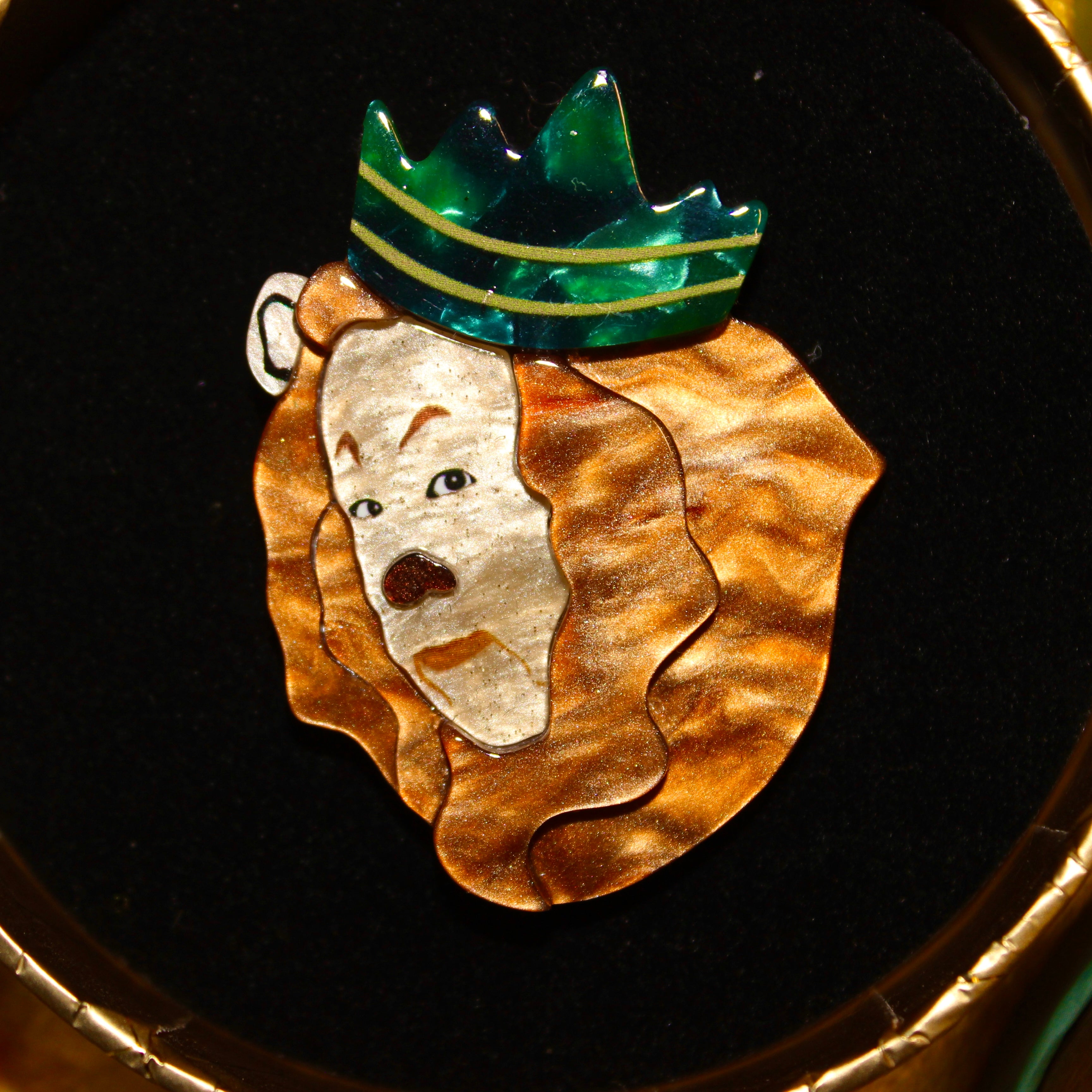 The Cowardly Lion Brooch - Erstwilder Wizard of Oz