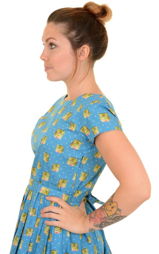 Kitsch Polka Dot Kitty Tea Party Dress - Run & Fly (Last Available)