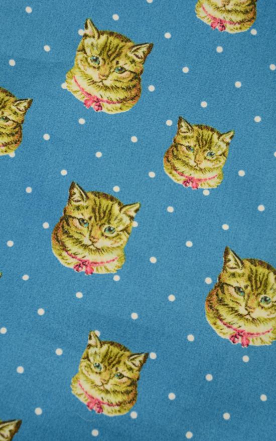 Kitsch Polka Dot Kitty Tea Party Dress - Run & Fly (Last Available)