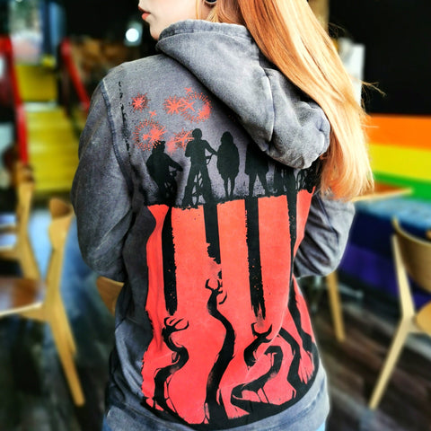 Stranger Things Characters and The Upside Down Pullover Hoodie