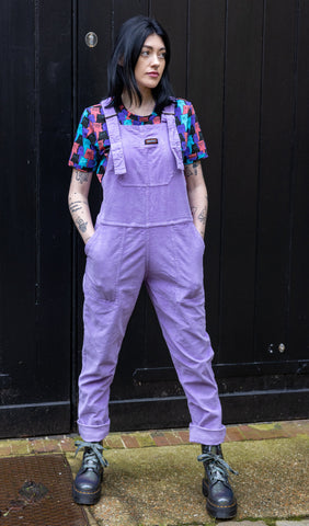 Lavender Corduroy Dungarees - Run & Fly