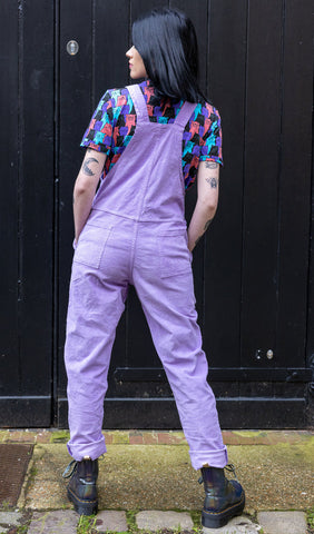 Lavender Corduroy Dungarees - Run & Fly