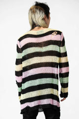 Liqorice Rainbow Pastel Knit Jumper - Killstar