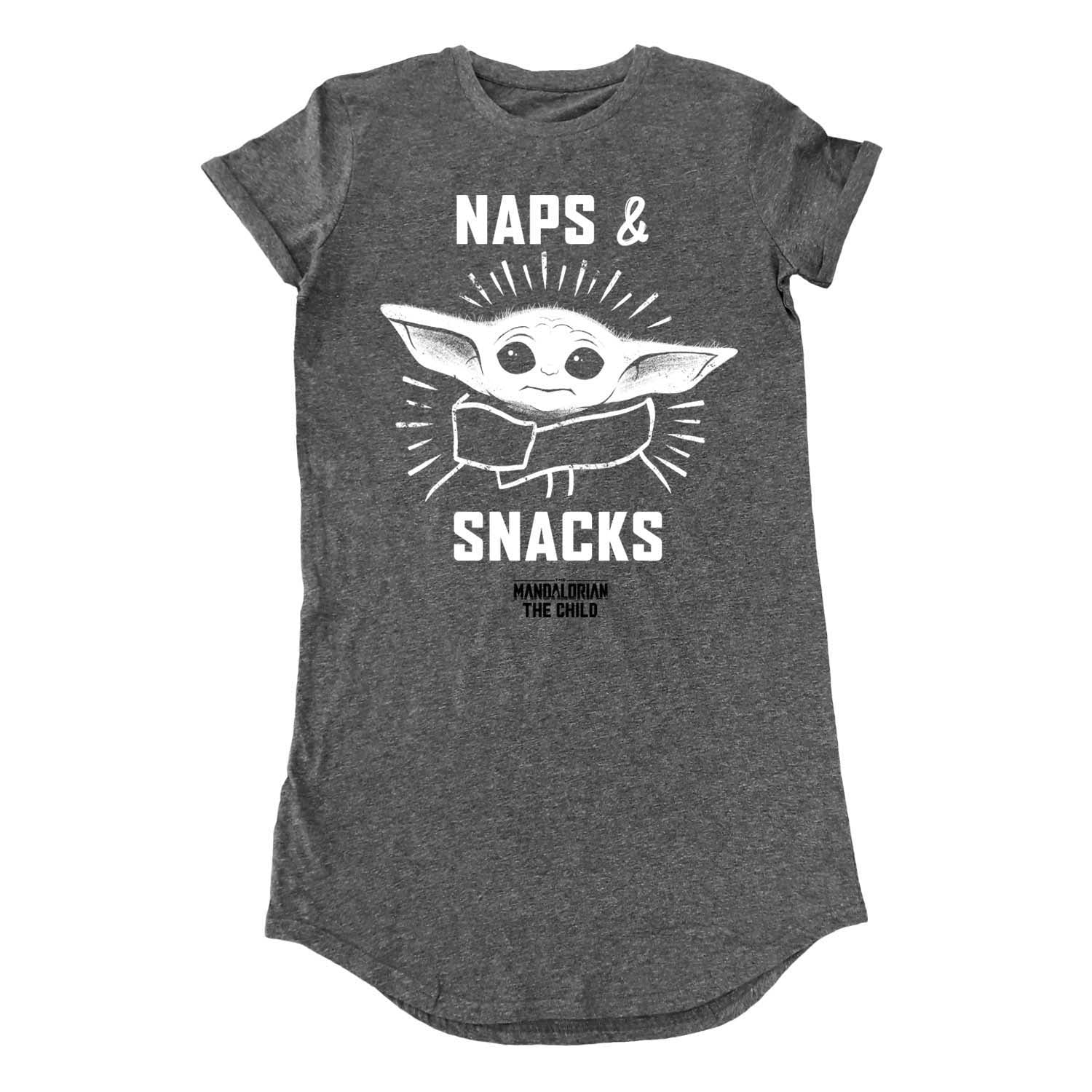 Star Wars The Mandalorian The Child Snacks and Naps T-Shirt Dress