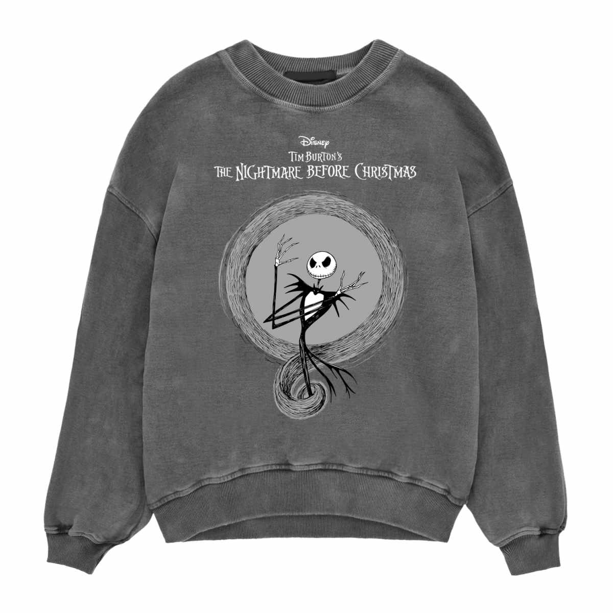 The Nightmare Before Christmas Jack Skellington Acid Wash Sweatshirt