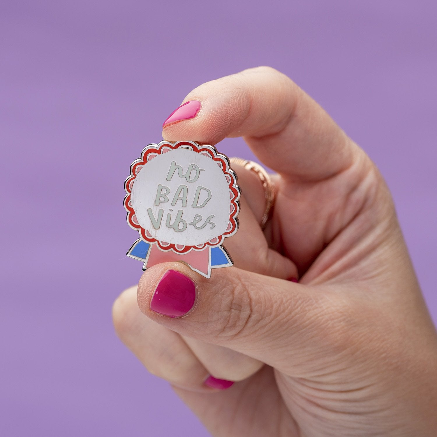 No Bad Vibes Enamel Pin - Punky Pins