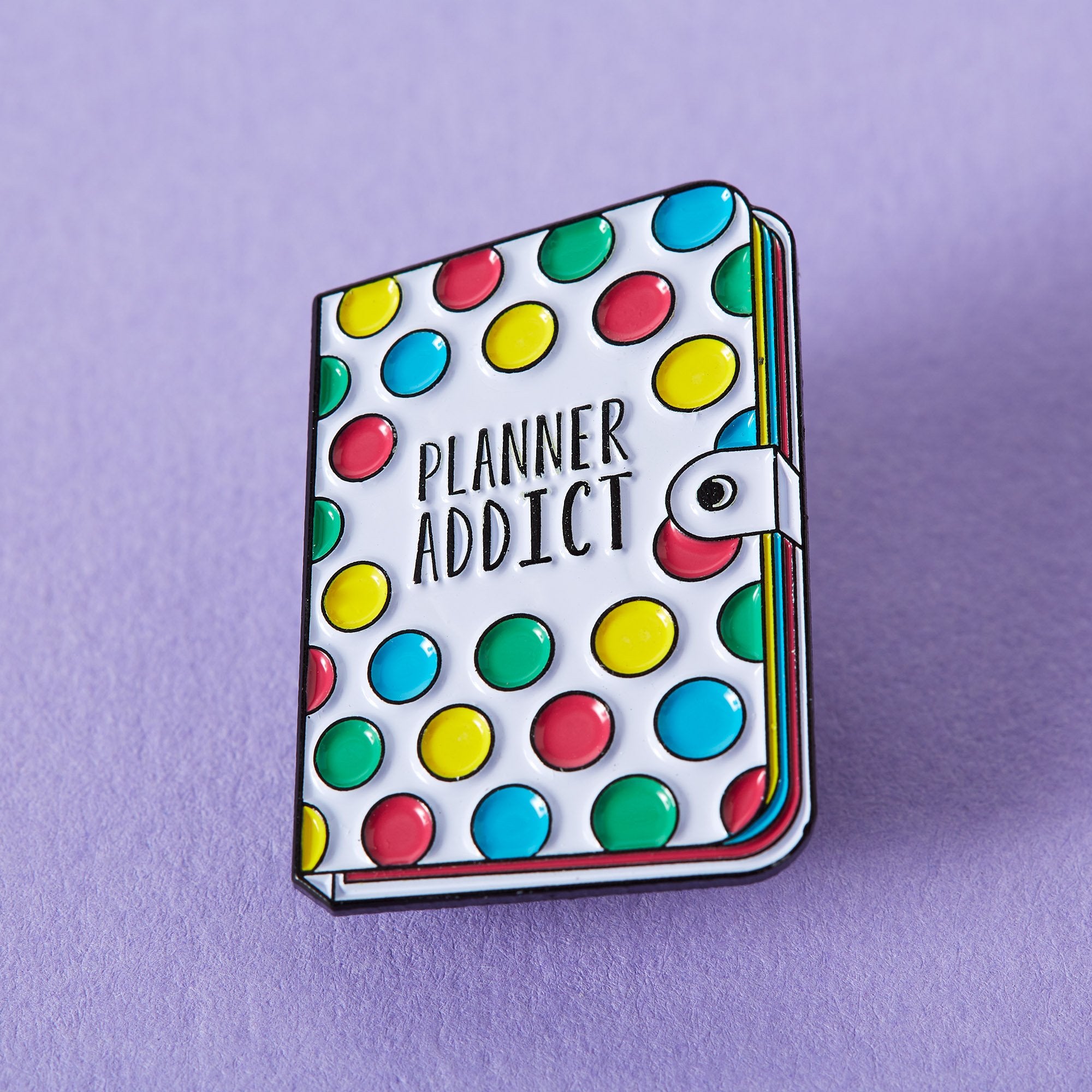 Stationery Planner Addict Enamel Pin - Punky Pins