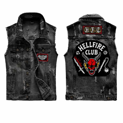 Stranger Things Hellfire Club Crest Replica Denim Jacket