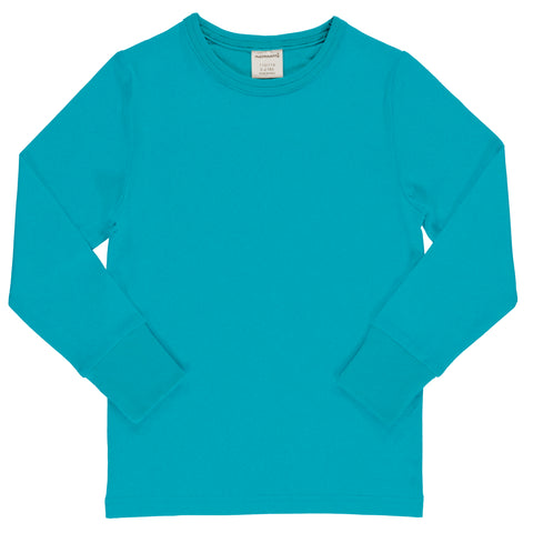 Children's & Adult's Turquoise Long Sleeved T-Shirt - Maxomorra