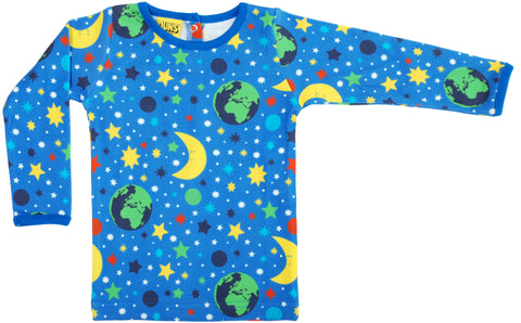 Children and Adult's Mother Earth Blue Organic Long Sleeved T-Shirt - Duns Sweden