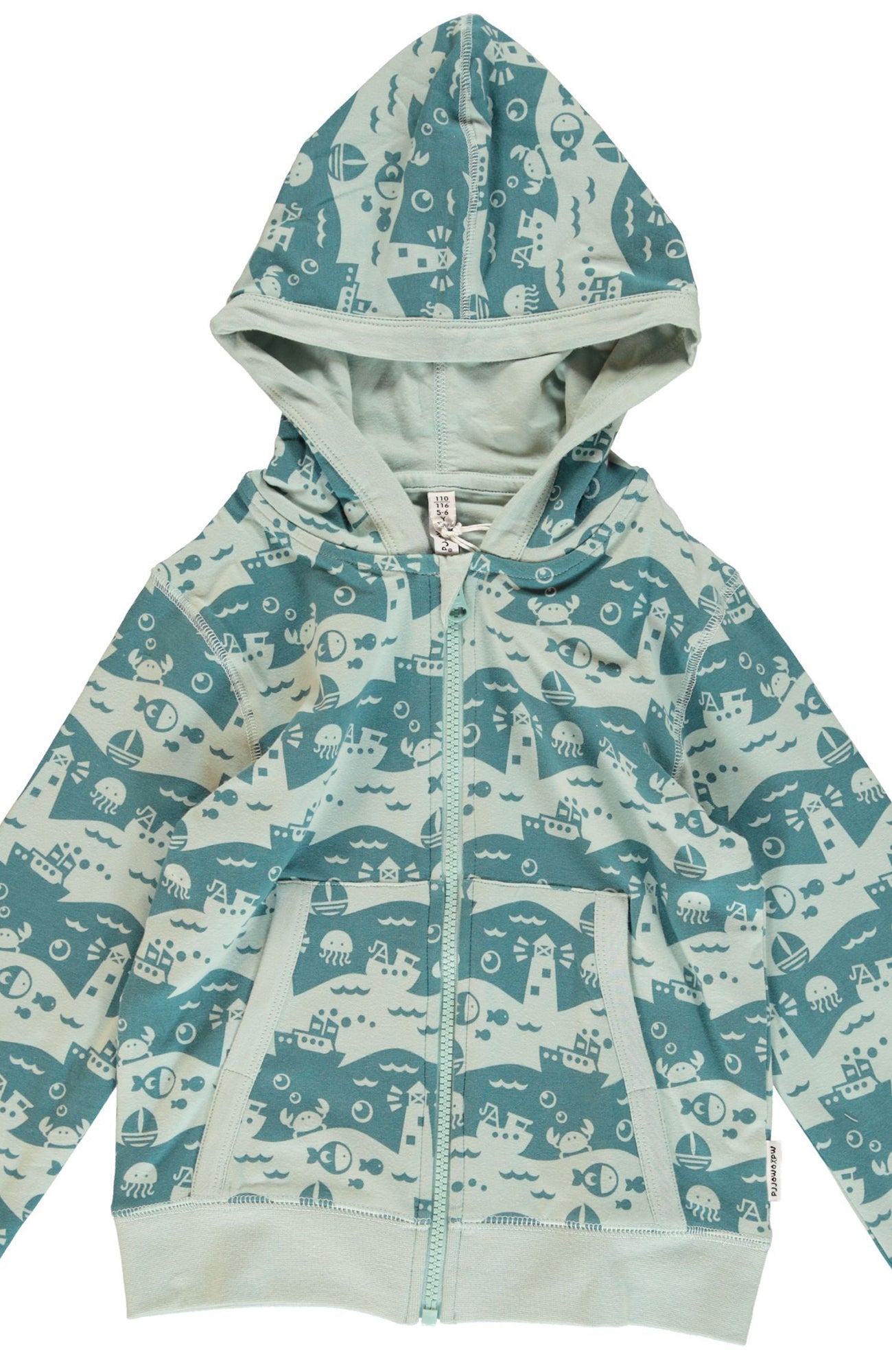 Children's Ocean Landscape Zip Hoodie - Maxomorra