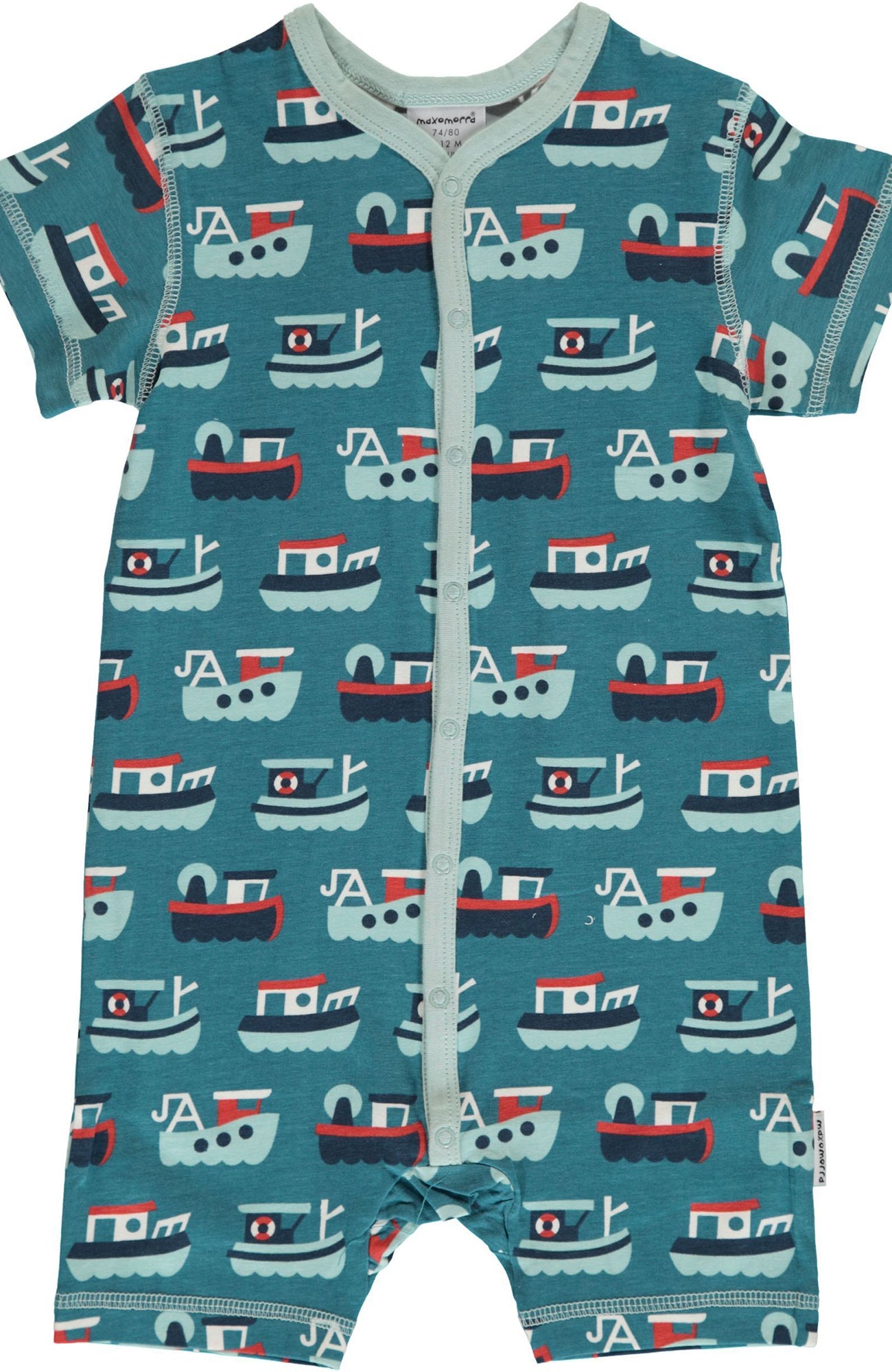 Children's Trawler Button Up Romper - Maxomorra (Last Available)