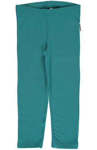 Children's Soft Petrol Cropped Leggings - Maxomorra