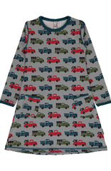 Children's Truck Long Sleeved Dress - Maxomorra