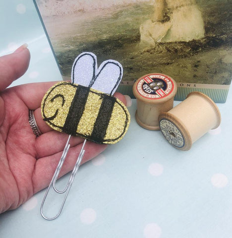 Bee Glitter Bookmark - Bumblebee Design Treasures