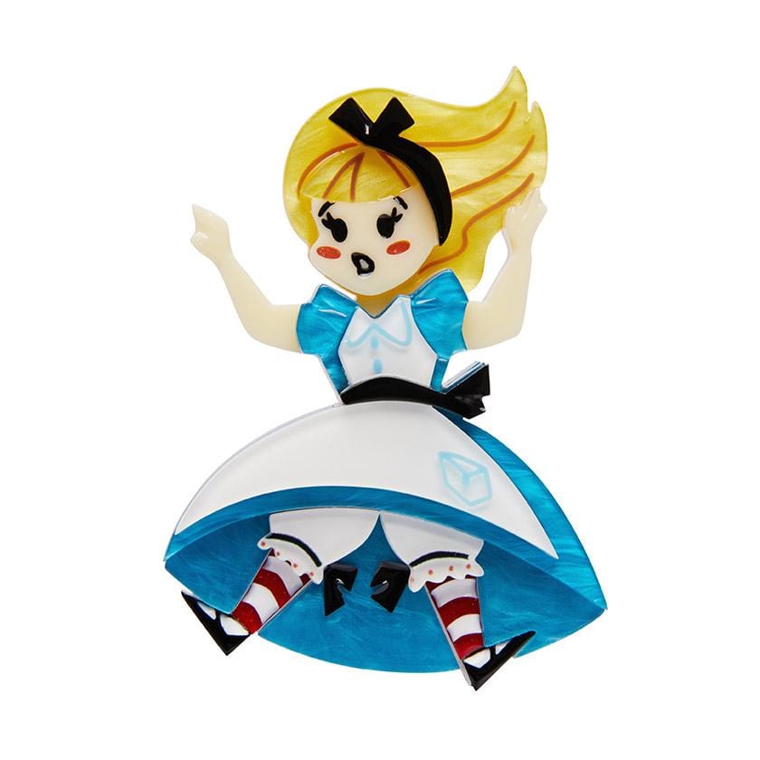 Alice Down the Rabbit Hole Brooch & Drink Me Brooch Set - Erstwilder