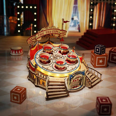 Electro-Mechanical Wooden Puzzle: Tilt-A-Whirl - Hands Craft