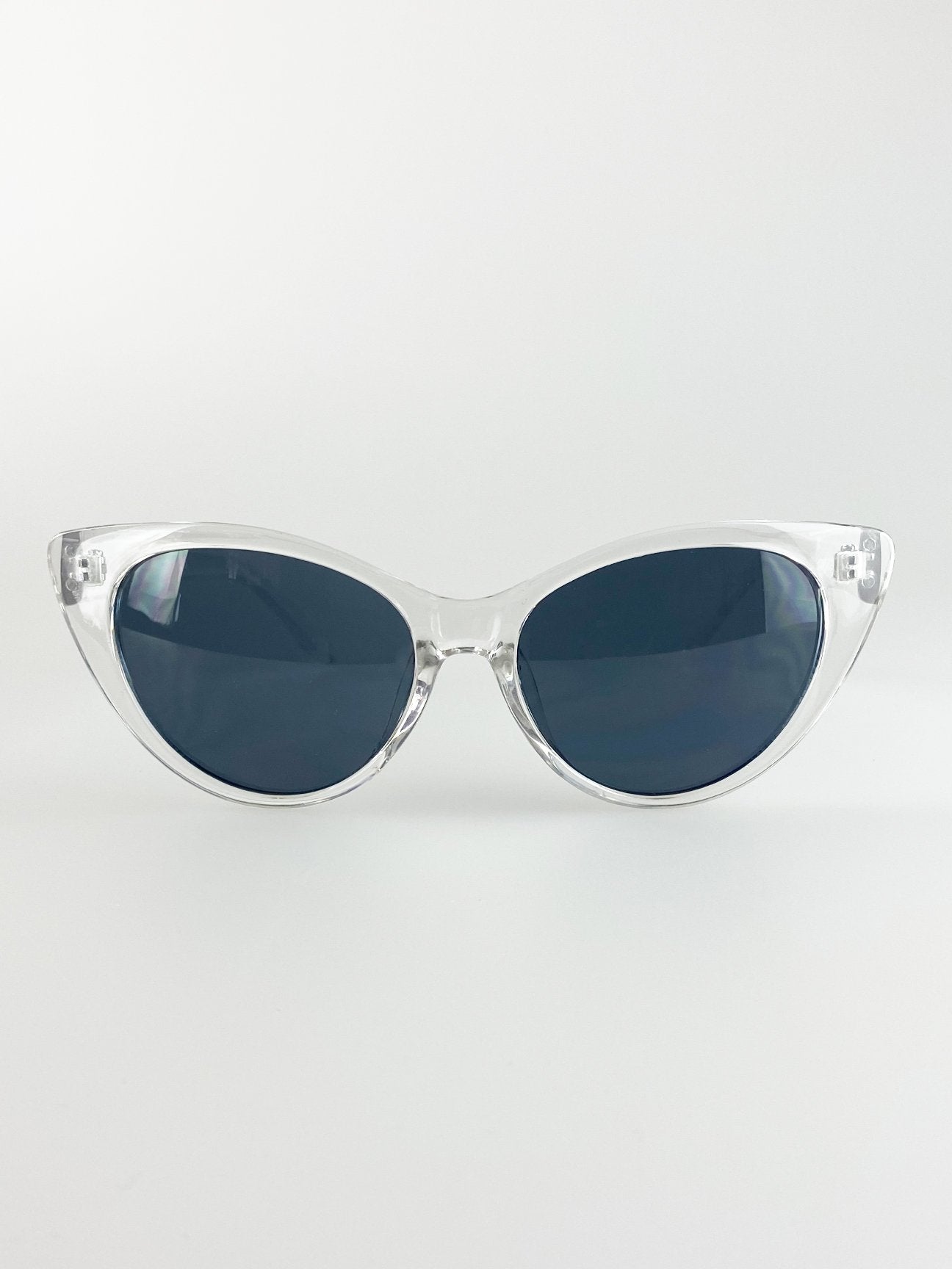 Cat Eye Sunglasses With Transparent Frame