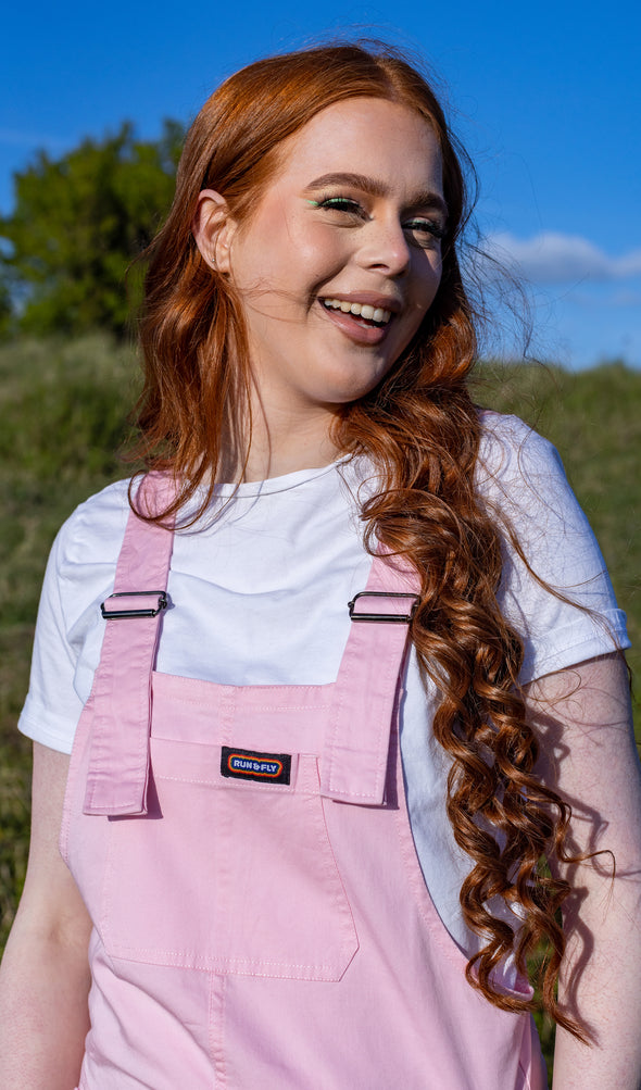Lightweight Cherry Blossom Twill Dungarees - Run & Fly