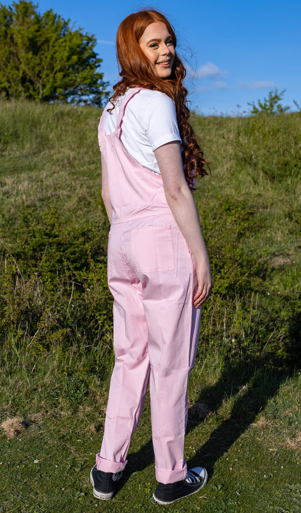 Lightweight Cherry Blossom Twill Dungarees - Run & Fly