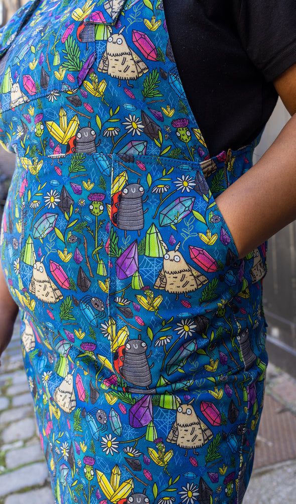 Katie Abey Crystal Critters Twill Long Pinafore - Run & Fly