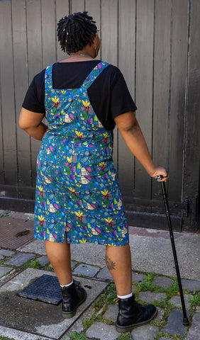Katie Abey Crystal Critters Twill Long Pinafore - Run & Fly