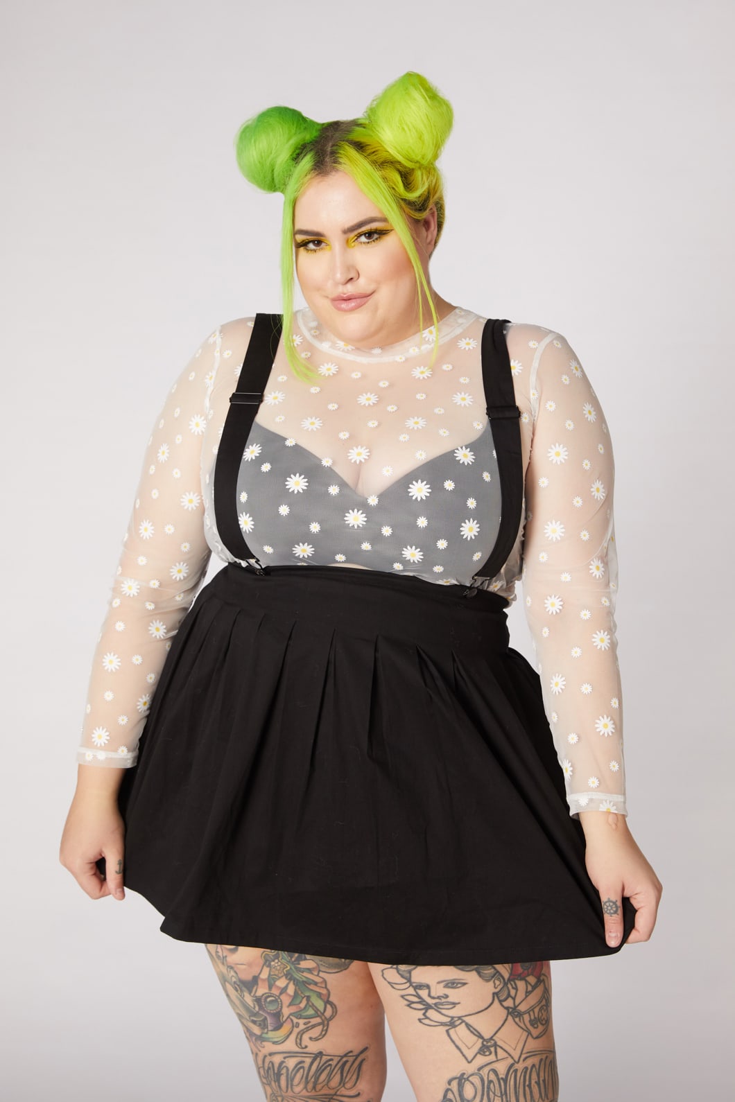 No Rules Pleated Twill Pinafore - Dangerfield
