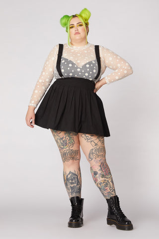 No Rules Pleated Twill Pinafore - Dangerfield